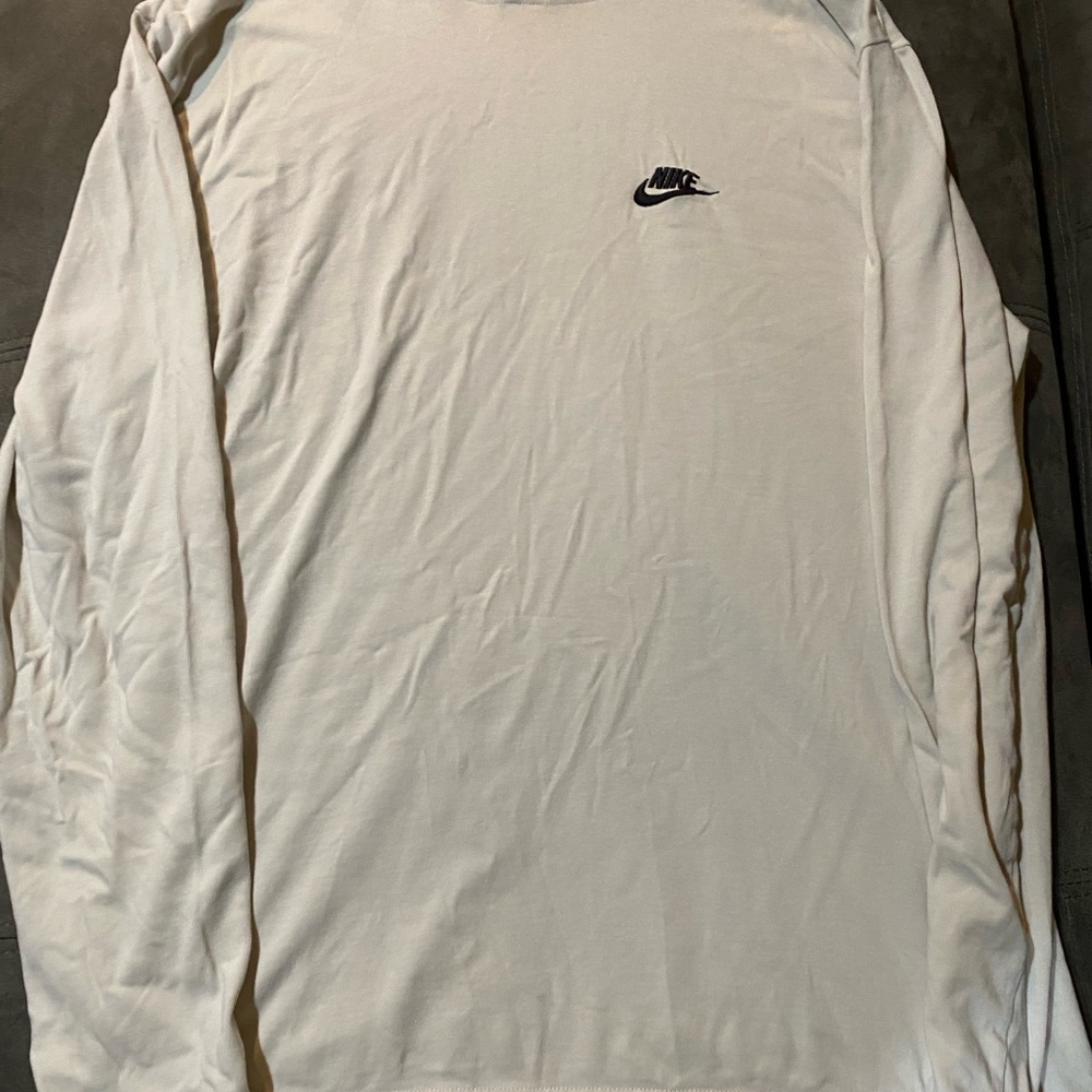 Nike Men's Cream Long Sleeve Tee